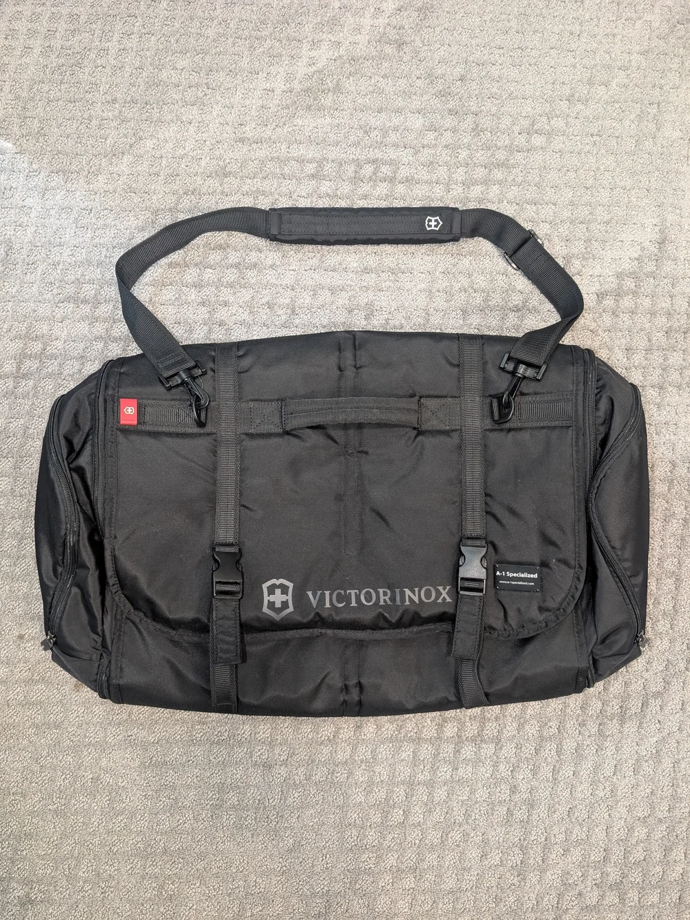 Victorinox black duffel